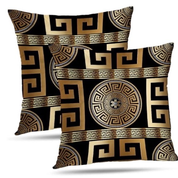 Tyfuty Other - Sold out Set of 2 pillow coverings in gold and black NIB. 2 sizes available.
